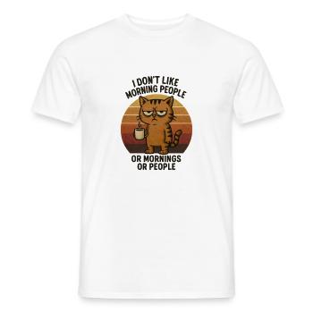 i dont like morning people - Männer T-Shirt - Weiß - Vorne - AI Model Male 178 dark (178cm)