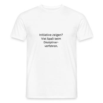 Initiative_zeigen - Männer T-Shirt - Weiß - Vorne - AI Model Male 178 dark (178cm)