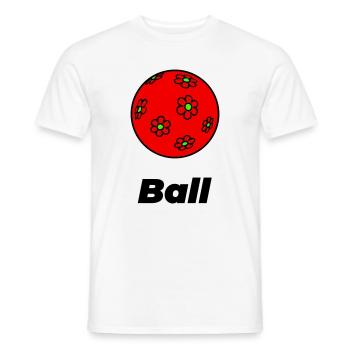 Ball - Men's T-Shirt - white - Front - AI Model Male 178 dark (178cm)
