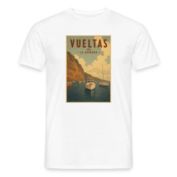 Vueltas La Gomera Poster - Männer T-Shirt - Weiß - Vorne - AI Model Male 178 dark (178cm)