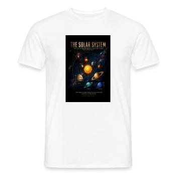 Kosmische Reise des Sonnensystems - Männer T-Shirt - Weiß - Vorne - AI Model Male 178 dark (178cm)