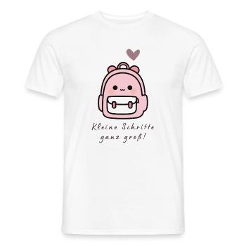 Kleine Schritte ganz groß Rucksack Design - Männer T-Shirt - Weiß - Vorne - AI Model Male 178 dark (178cm)