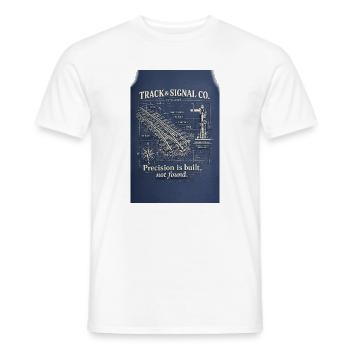 Précision des plans technologiques ferroviaires - T-shirt homme - blanc - Devant - AI Model Male 178 dark (178cm)