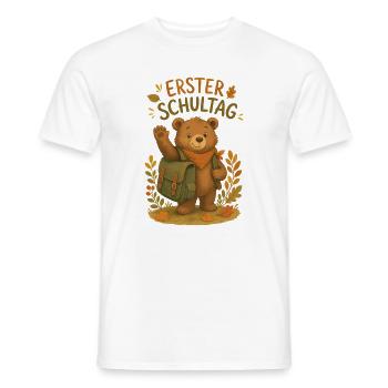 Erster Schultag Bär - Männer T-Shirt - Weiß - Vorne - AI Model Male 178 dark (178cm)