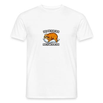 Faultier auf Kissen Dickerchen macht Nickerchen - Männer T-Shirt - Weiß - Vorne - AI Model Male 178 dark (178cm)