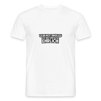 Ich bin nicht unhöflich – ich bin ehrlich Spruch - Männer T-Shirt - Weiß - Vorne - AI Model Male 178 dark (178cm)