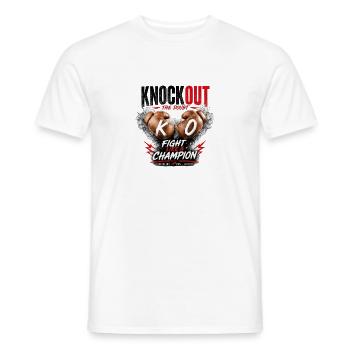 Knockout Fighting Spirit KO Box Power - Men's T-Shirt - white - Front - AI Model Male 178 dark (178cm)