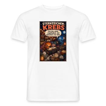 Sternzeichen Krebs -  Gefühle werden archiviert - Männer T-Shirt - Weiß - Vorne - AI Model Male 178 dark (178cm)