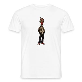 Maskenporträt im Straßenstil - Männer T-Shirt - Weiß - Vorne - AI Model Male 178 dark (178cm)