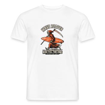 Wellenreaper – Ride bis zum Ende - Männer T-Shirt - Weiß - Vorne - AI Model Male 178 dark (178cm)
