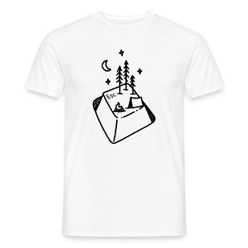 ESC Nature | Geek-Camping - Männer T-Shirt - Weiß - Vorne - AI Model Male 178 dark (178cm)