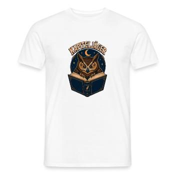 Kapiteljäger Nachtbuch-Eule - Männer T-Shirt - Weiß - Vorne - AI Model Male 178 dark (178cm)