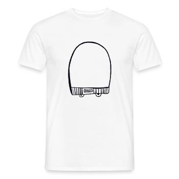 Black cap - Men's T-Shirt - white - Front - AI Model Male 178 dark (178cm)