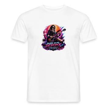 Schicksalsmusik Neon-Gitarre - Männer T-Shirt - Weiß - Vorne - AI Model Male 178 dark (178cm)