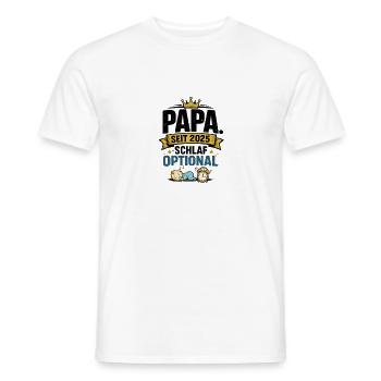 Seit 2025 Optional – Schlafendes Baby - Männer T-Shirt - Weiß - Vorne - AI Model Male 178 dark (178cm)