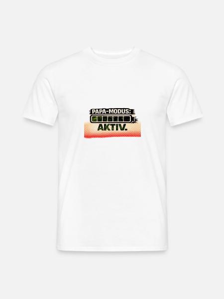 PAPA-MODUS AKTIV - Männer T-Shirt - Weiß
