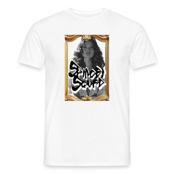 Graffiti Noir Porträtrahmen - Männer T-Shirt - Weiß - Vorne - AI Model Male 178 dark (178cm)