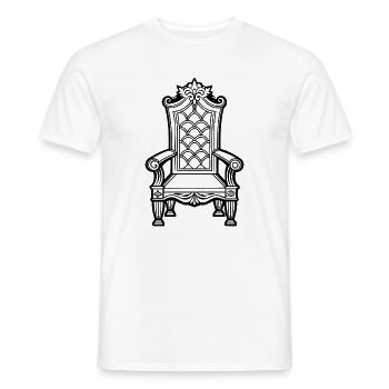 Throne Chair - Men's T-Shirt - white - Front - AI Model Male 178 dark (178cm)