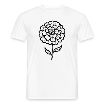 Marigold flower - Men's T-Shirt - white - Front - AI Model Male 178 dark (178cm)