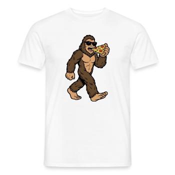Sasquatch Mange Pizza - T-shirt homme - blanc - Devant - AI Model Male 178 dark (178cm)