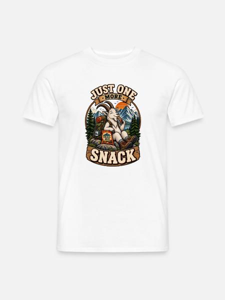 Nur noch ein Snack – Wanderziege - Männer T-Shirt - Weiß
