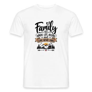 Family Where Life Begins - Men's T-Shirt - white - Front - AI Model Male 178 dark (178cm)