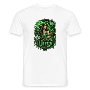 Green Virgo Lunar Goddess - Men's T-Shirt - white - Front - AI Model Male 178 dark (178cm)