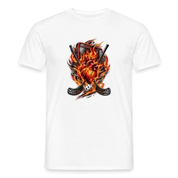 Feuerherz Floorball Hockey Passion - T-shirt homme - blanc - Devant - AI Model Male 178 dark (178cm)