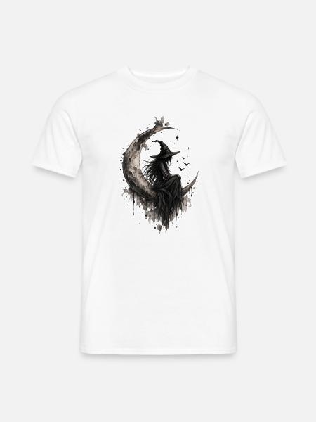 Mond Hexe Fantasy - Männer T-Shirt - Weiß