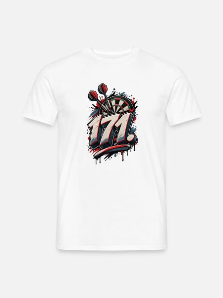177 Dart Graffiti Burst - Männer T-Shirt - Weiß