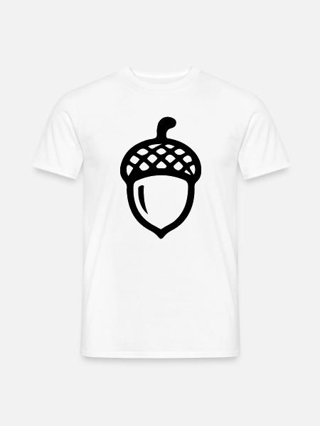 Eichel Symbol - Männer T-Shirt - Weiß
