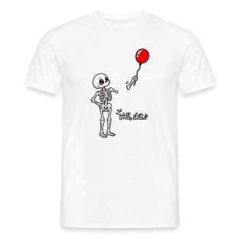 Kawaii Skelett Verliert Roten Ballon Cartoon Kunst - Männer T-Shirt - Weiß - Vorne - AI Model Male 178 dark (178cm)