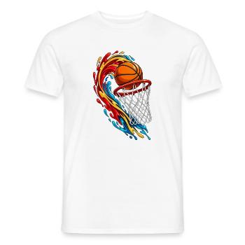 Basketball-Wirbel - Männer T-Shirt - Weiß - Vorne - AI Model Male 178 dark (178cm)