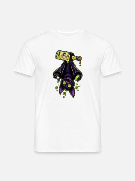 Tequila-Bat im Neon-Grün - Männer T-Shirt - Weiß