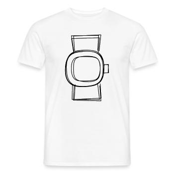 Pulsuhr handgezeichnet - Männer T-Shirt - Weiß - Vorne - AI Model Male 178 dark (178cm)