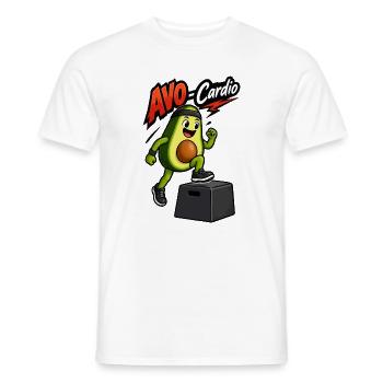 Avocado Cardio Training - Männer T-Shirt - Weiß - Vorne - AI Model Male 178 dark (178cm)