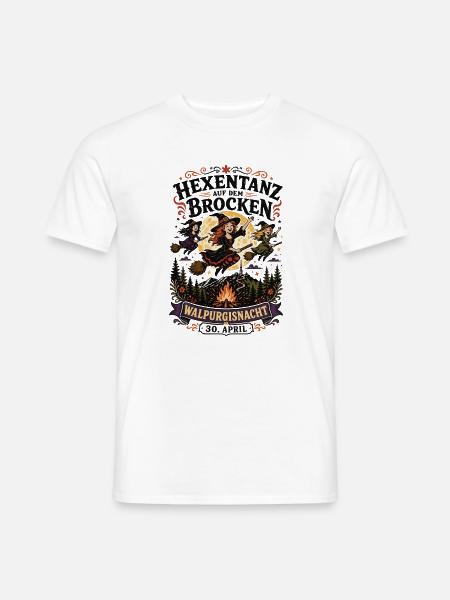  Hexen Geschenkidee Brocken Hexentanz - Männer T-Shirt - Weiß
