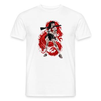 ZOMBIE-KILLER - Männer T-Shirt - Weiß - Vorne - AI Model Male 178 dark (178cm)