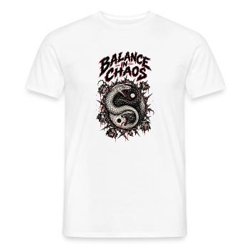 Gleichgewicht im Chaos-Drachen Yin Yang - Männer T-Shirt - Weiß - Vorne - AI Model Male 178 dark (178cm)