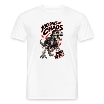 100 Tage Chaos Dino Rebellen - Männer T-Shirt - Weiß - Vorne - AI Model Male 178 dark (178cm)