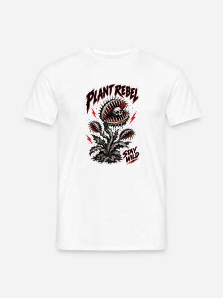 Plant Rebel Skull Bloom - Männer T-Shirt - Weiß