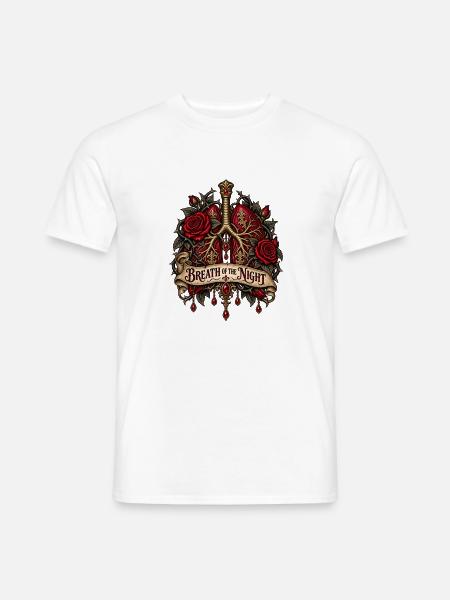 Atem der Nacht Gotische Rosenherzen - Männer T-Shirt - Weiß