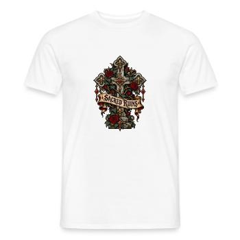 Heiliges Ruinen-Gotikkreuz - Männer T-Shirt - Weiß - Vorne - AI Model Male 178 dark (178cm)