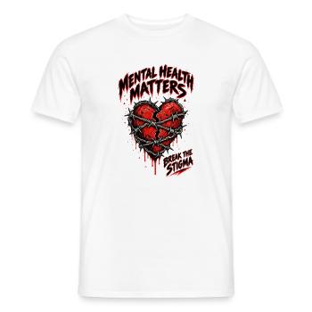 Psychische Gesundheit ist wichtig - Männer T-Shirt - Weiß - Vorne - AI Model Male 178 dark (178cm)