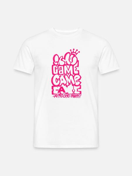 CAMEONE-PINK - Männer T-Shirt - Weiß