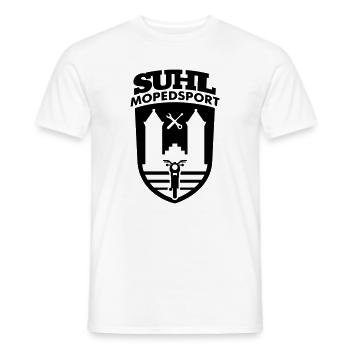 Suhl Mopedsport S50 S51 v.2 (Farbe änderbar) - Männer T-Shirt - Weiß - Vorne - AI Model Male 178 dark (178cm)