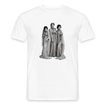 DREI GLEICHE - Männer T-Shirt - Weiß - Vorne - AI Model Male 178 dark (178cm)