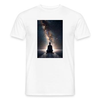 Kosmisches Tor-Meditation - Männer T-Shirt - Weiß - Vorne - AI Model Male 178 dark (178cm)