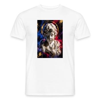 Cherubische Graffiti-Statue - Männer T-Shirt - Weiß - Vorne - AI Model Male 178 dark (178cm)