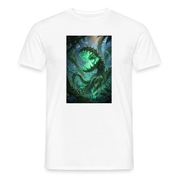 Grüne Schlange im Neonwald - Männer T-Shirt - Weiß - Vorne - AI Model Male 178 dark (178cm)